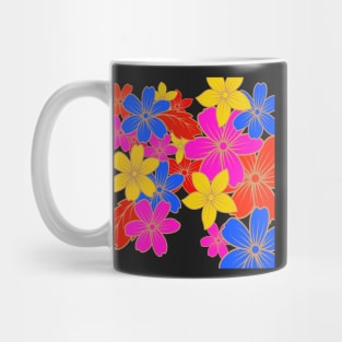 bright colorful hippy flower pattern Mug